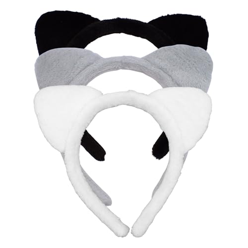 Topkids Accessories Katzenohren für Kinder und Erwachsene, schwarzes Katzen-Haarband, Kinderverkleidung, Cosplay-Zubehör, Tier-Kostüm, flauschige Katzenohren, Weltbuchtagskostüm (3-teiliges Plüsch) Topkids Accessories Katzenohren für Kinder und Erwachsene, schwarzes Katzen-Haarband, Kinderverkleidung, Cosplay-Zubehör, Tier-Kostüm, flauschige Katzenohren, Weltbuchtagskostüm (3-teiliges Plüsch) von Topkids Accessories