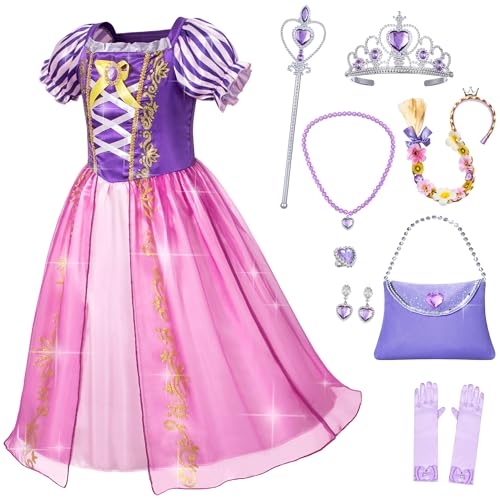 Rapunzel Prinzessin Kostüm für Mädchen - mit Rapunzel Zubehör für Geburtstag Halloween Kostüm 2T 3T Rapunzel Prinzessin Kostüm für Mädchen - mit Rapunzel Zubehör für Geburtstag Halloween Kostüm 2T 3T von Topney