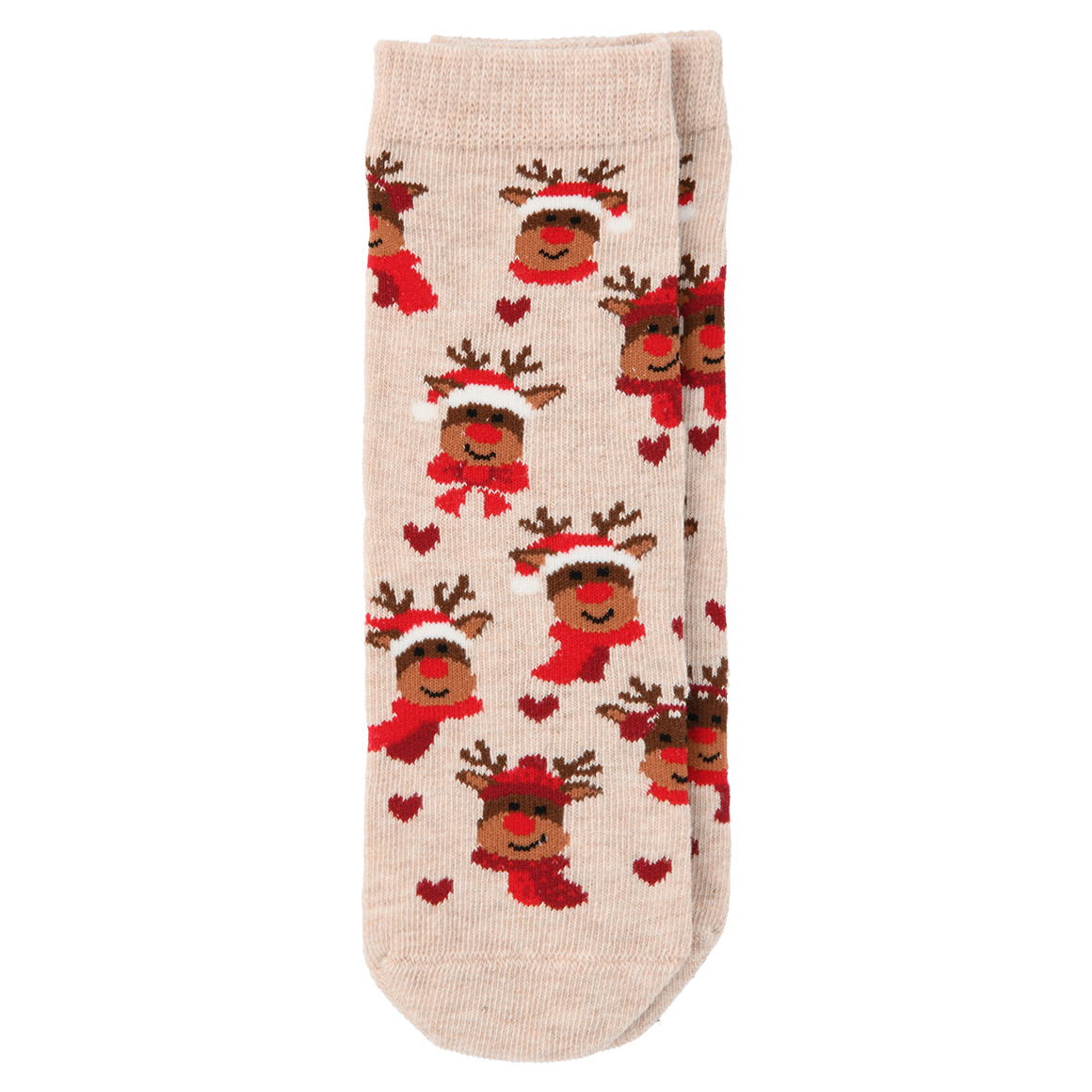 1 Paar Mädchen Weihnachtssocken mit Rentieren von Topolino