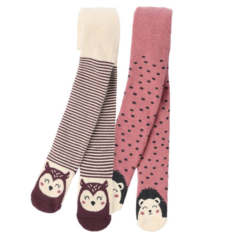 2 Baby Frottee-Strumpfhosen mit Muster 2 Baby Frottee-Strumpfhosen mit Muster von Topolino