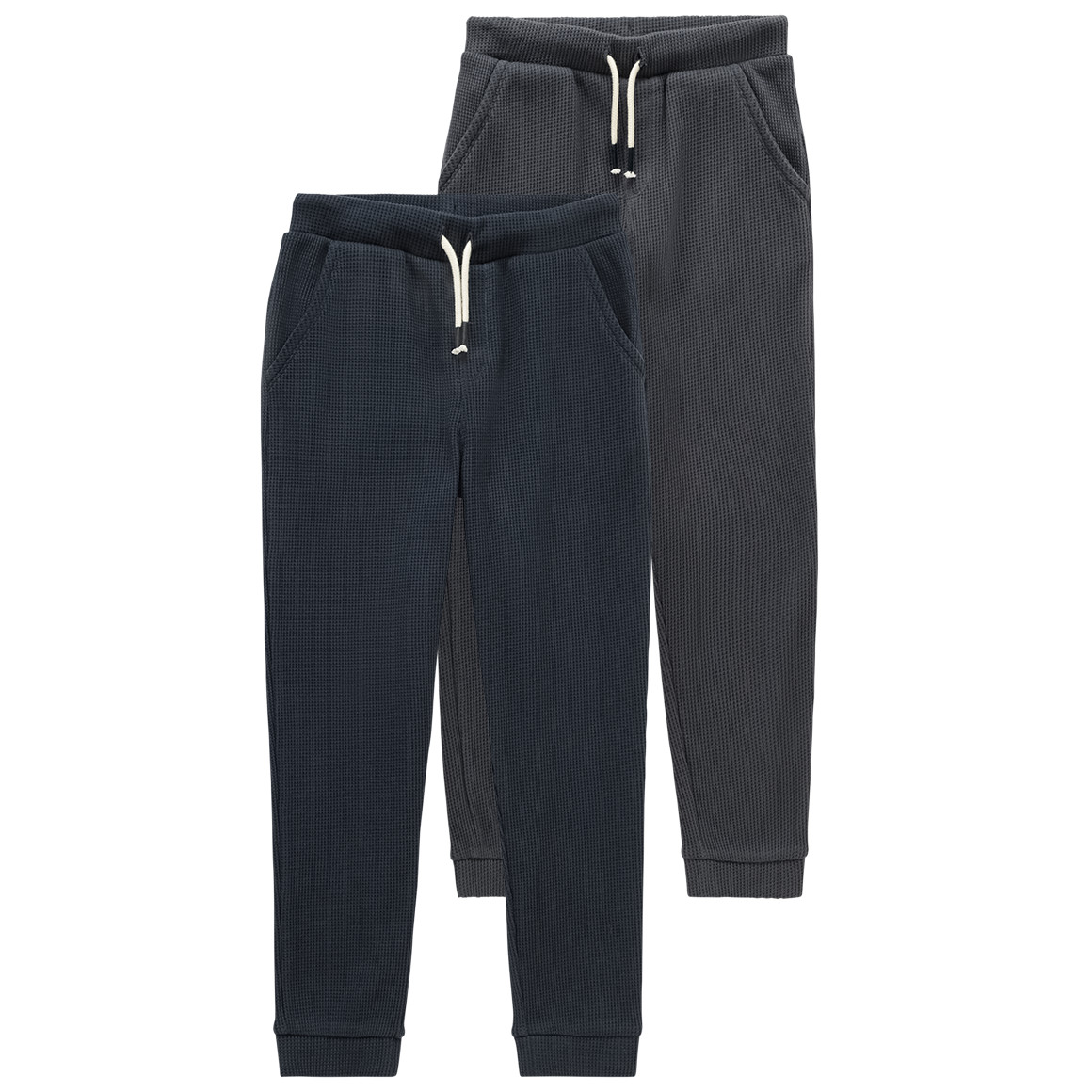 2 Jungen Jogginghosen aus Waffel-Piqué 2 Jungen Jogginghosen aus Waffel-Piqué von Topolino