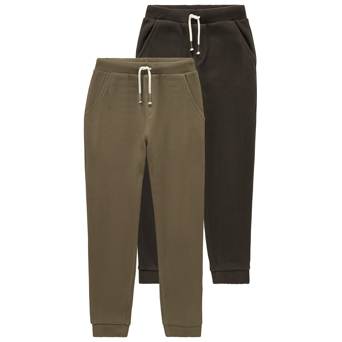 2 Jungen Jogginghosen aus Waffel-Piqué 2 Jungen Jogginghosen aus Waffel-Piqué von Topolino