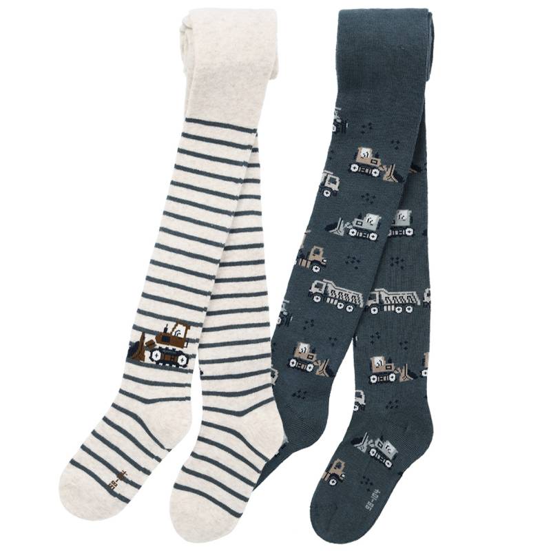 2 Jungen Strumpfhosen mit Bagger-Motiv 2 Jungen Strumpfhosen mit Bagger-Motiv von Topolino
