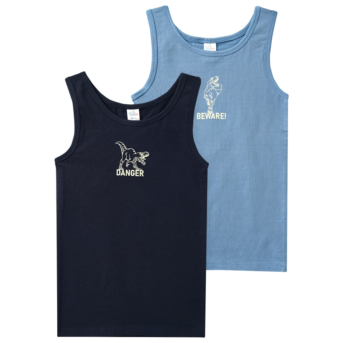 2 Jungen Unterhemden mit Bio-Baumwolle von Topolino