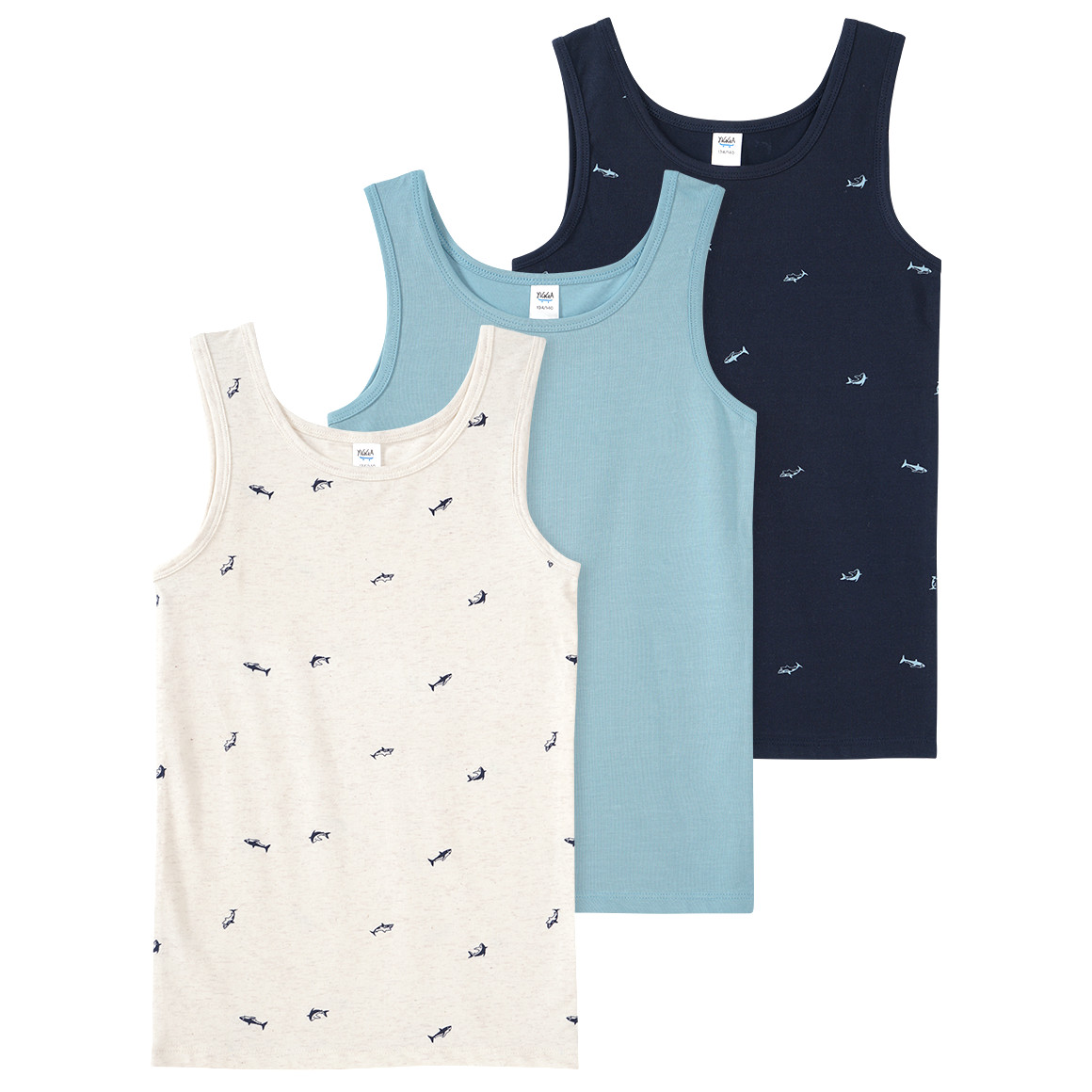 2 Jungen Unterhemden mit Bio-Baumwolle 2 Jungen Unterhemden mit Bio-Baumwolle von Topolino