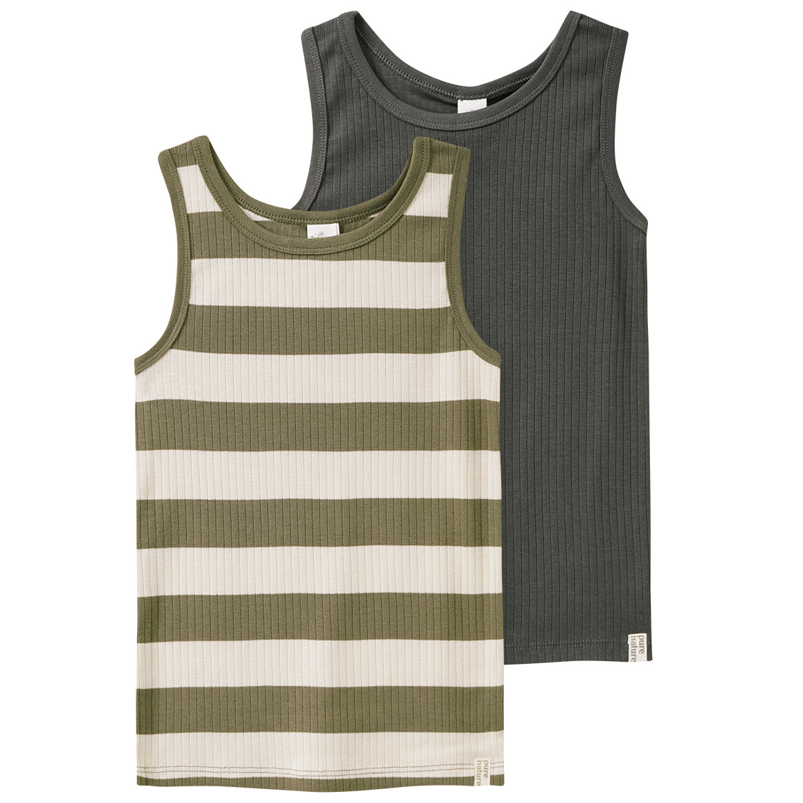 2 Jungen Unterhemden mit Ripp-Struktur 2 Jungen Unterhemden mit Ripp-Struktur von Topolino