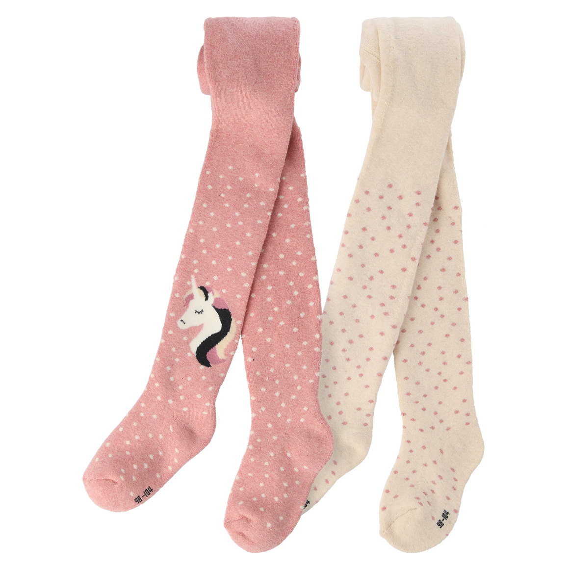 2 Mädchen Frottee-Strumpfhosen mit Punkten von Topolino