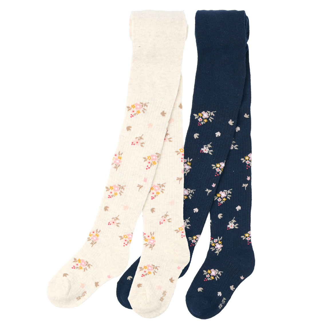 2 Mädchen Strumpfhosen mit Allover-Muster von Topolino