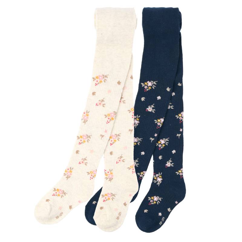 2 Mädchen Strumpfhosen mit Allover-Muster von Topolino