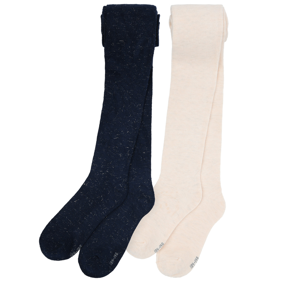 2 Mädchen Strumpfhosen mit Effektgarn von Topolino