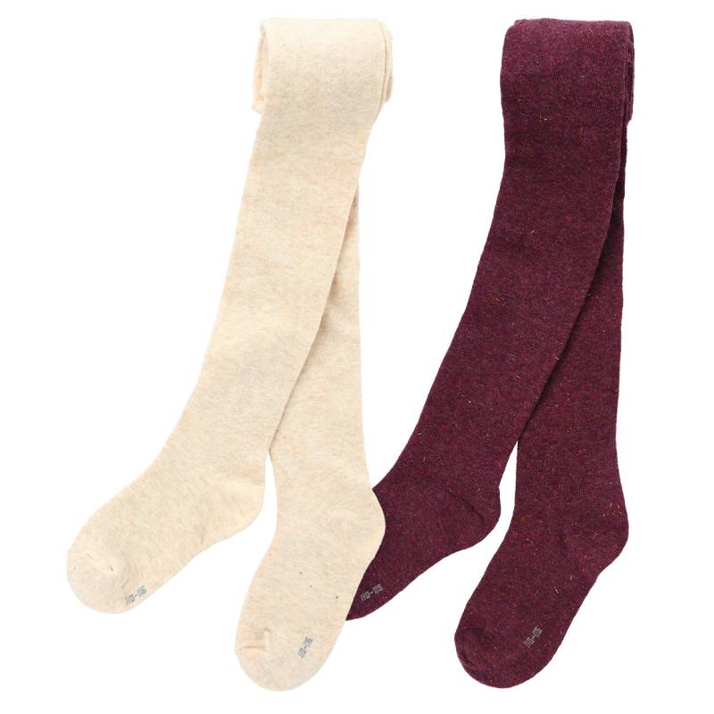 2 Mädchen Strumpfhosen mit Glitzer-Effekt von Topolino