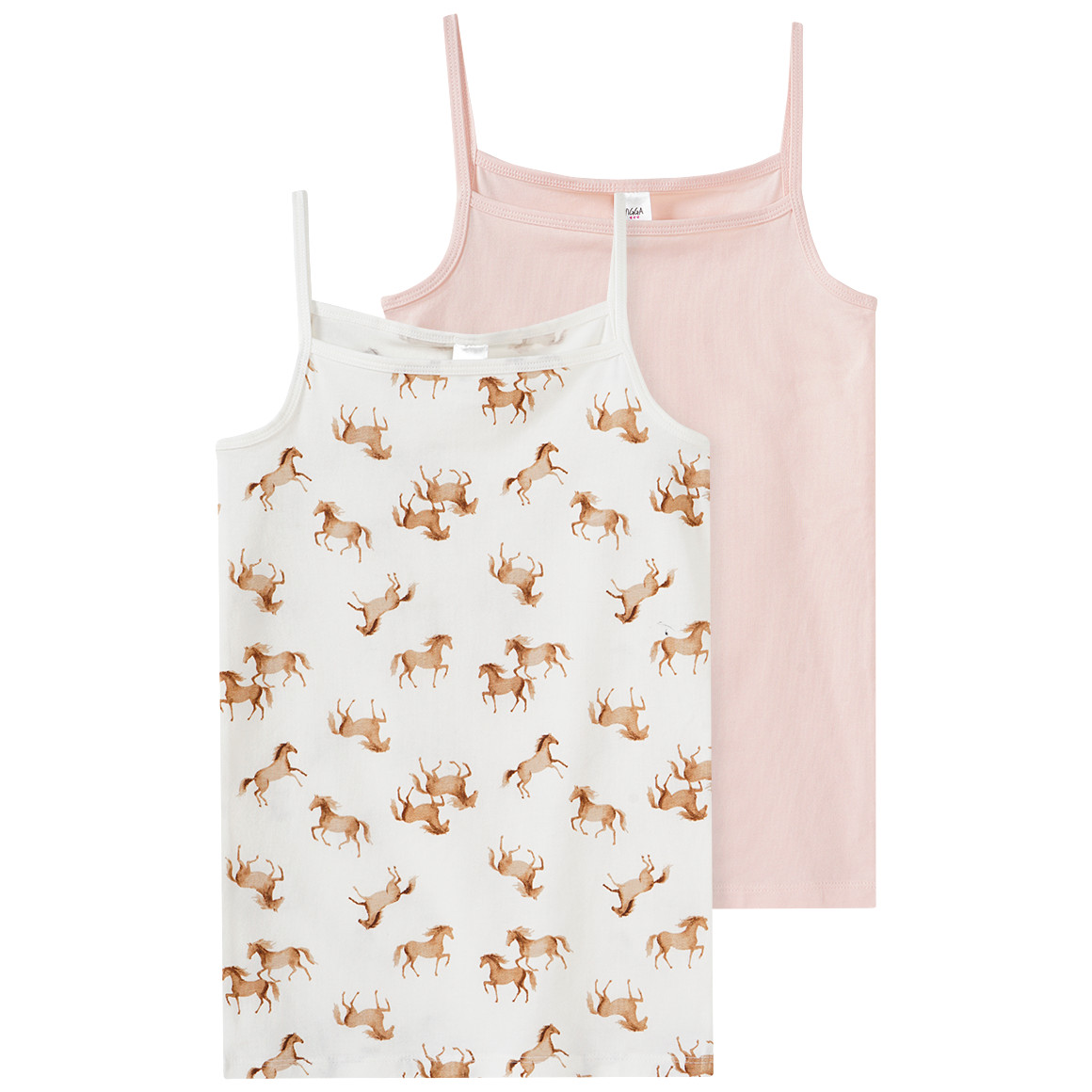 2 Mädchen Unterhemden mit Bio-Baumwolle 2 Mädchen Unterhemden mit Bio-Baumwolle von Topolino