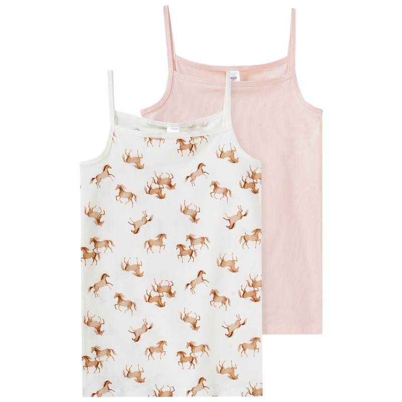 2 Mädchen Unterhemden mit Bio-Baumwolle 2 Mädchen Unterhemden mit Bio-Baumwolle von Topolino