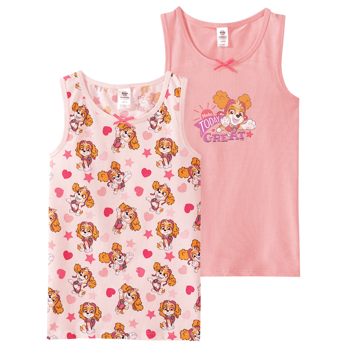 2 PAW Patrol Unterhemden aus Bio-Baumwolle 2 PAW Patrol Unterhemden aus Bio-Baumwolle von Topolino