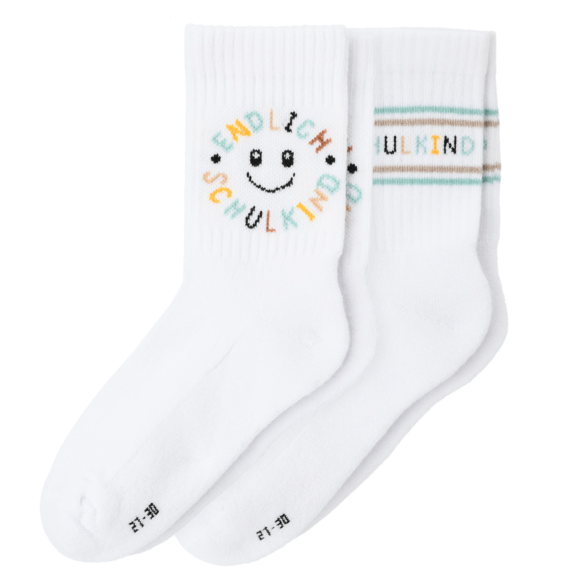 2 Paar Kinder Tennissocken zur Einschulung von Topolino