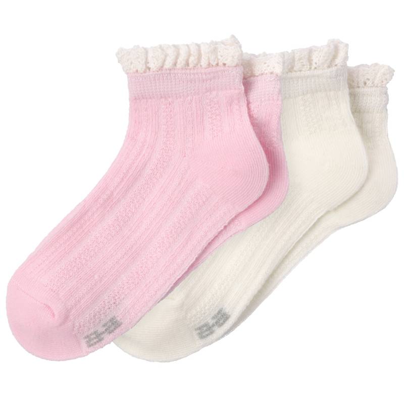 2 Paar Mädchen Sneaker-Socken mit Spitze von Topolino