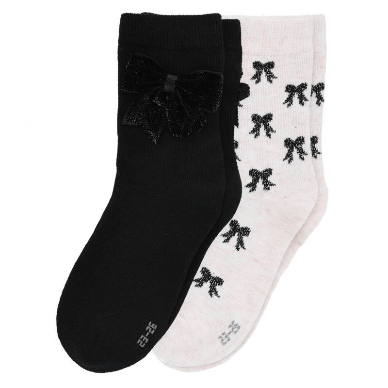 2 Paar Mädchen Socken mit Glitzerschleifen 2 Paar Mädchen Socken mit Glitzerschleifen von Topolino