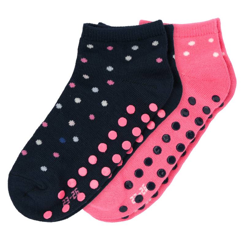 2 Paar Mädchen Stoppersocken mit Punkten von Topolino