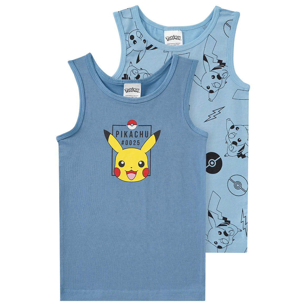 2 Pokémon Unterhemden mit Print von Topolino