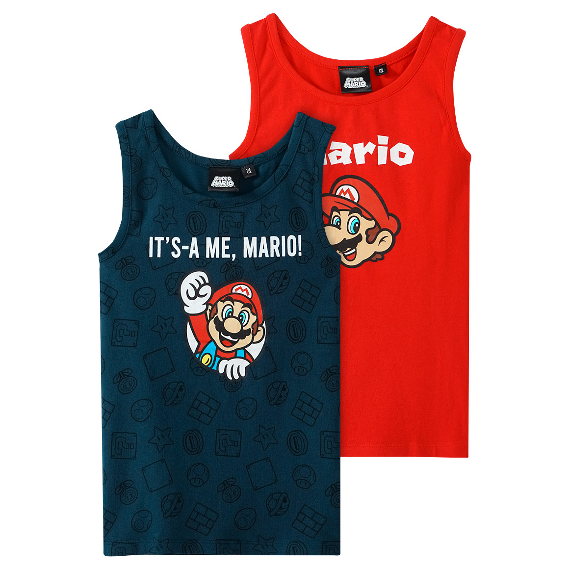 2 Super Mario Unterhemden mit Prints von Topolino