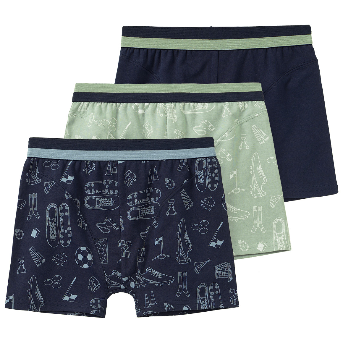 3 Jungen Boxer mit Fußball-Motiven 3 Jungen Boxer mit Fußball-Motiven von Topolino
