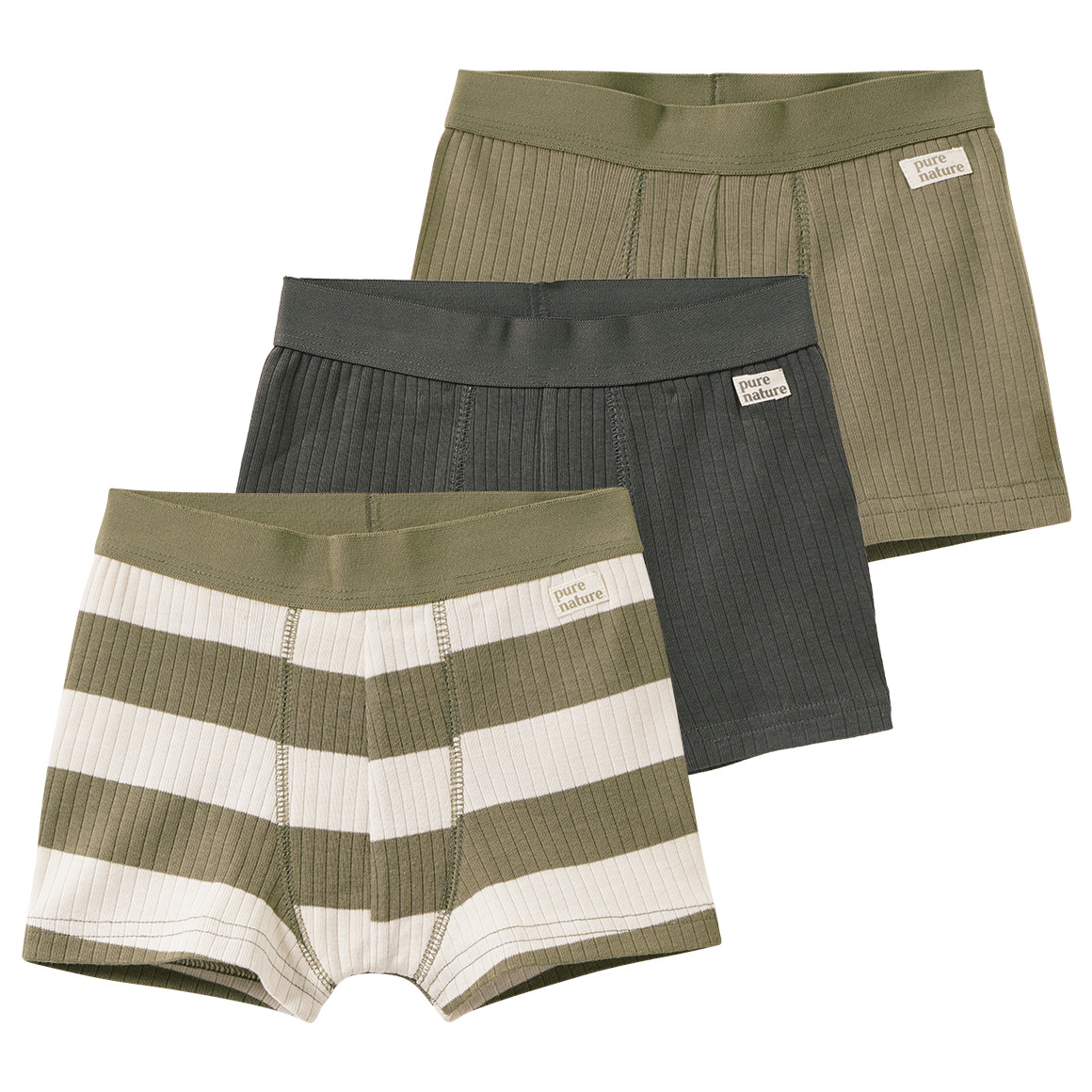 3 Jungen Boxer mit Ripp-Struktur 3 Jungen Boxer mit Ripp-Struktur von Topolino