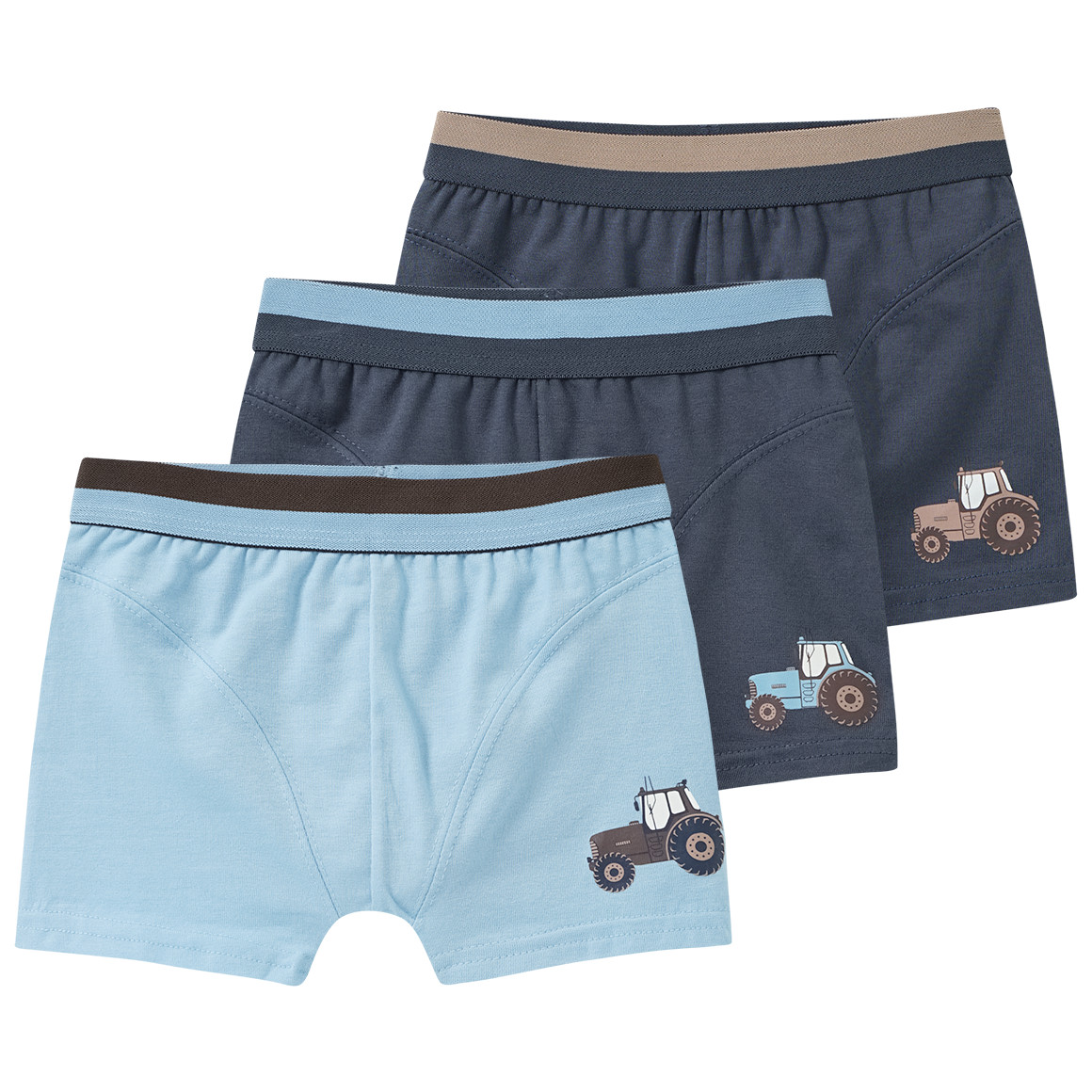 3 Jungen Boxer mit Traktor-Print 3 Jungen Boxer mit Traktor-Print von Topolino