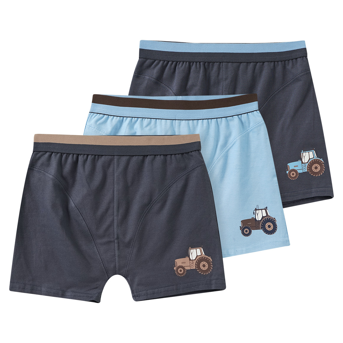 3 Jungen Boxer mit Traktor-Print 3 Jungen Boxer mit Traktor-Print von Topolino