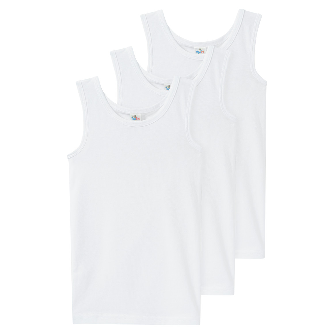 3 Jungen Unterhemden im Basic-Look von Topolino