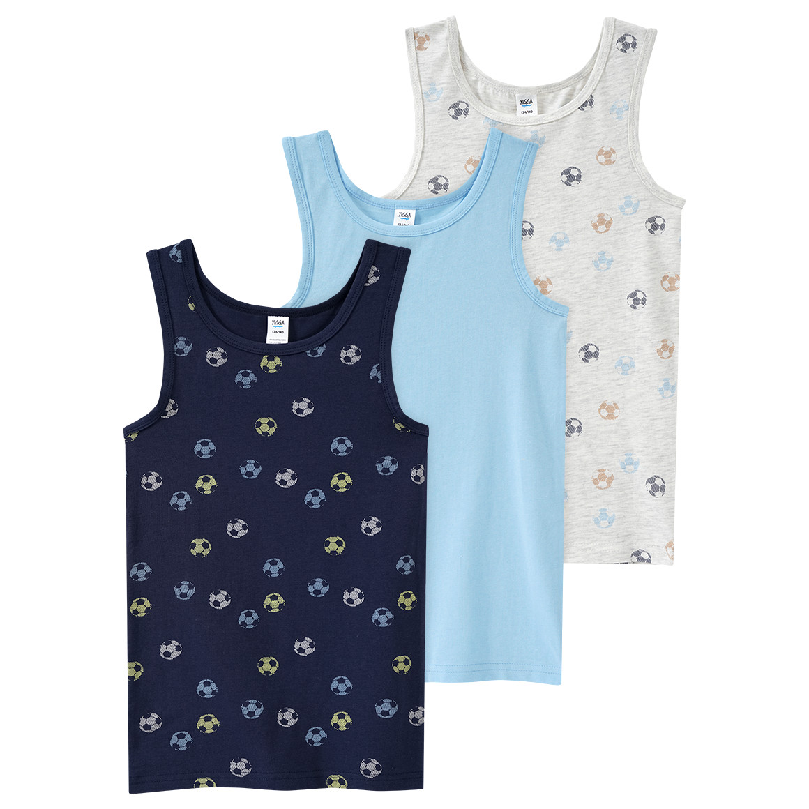 3 Jungen Unterhemden mit Bio-Baumwolle 3 Jungen Unterhemden mit Bio-Baumwolle von Topolino