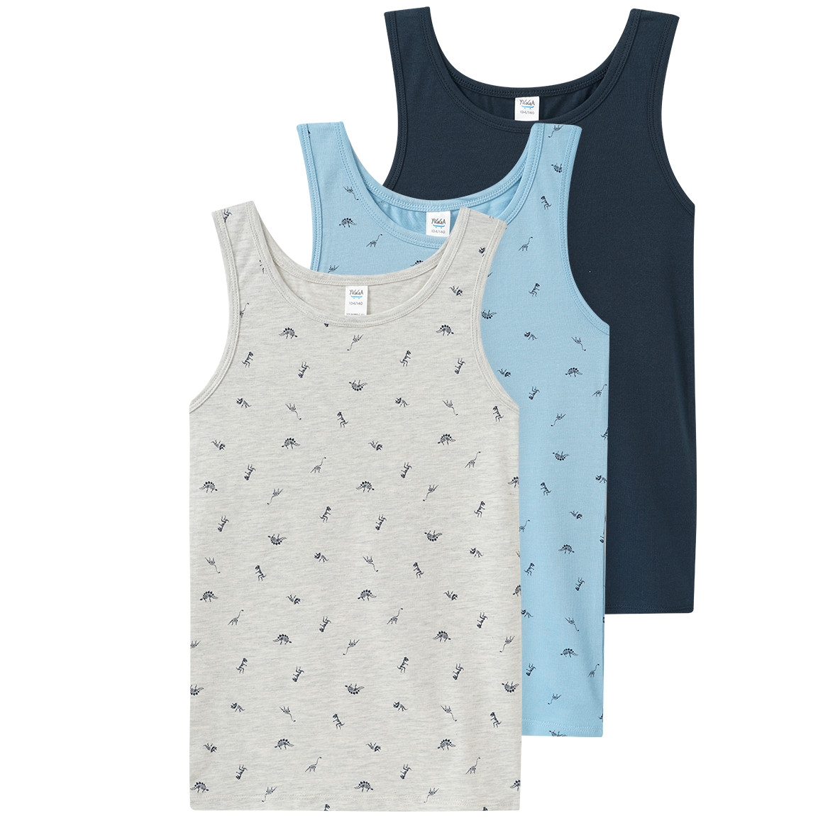 3 Jungen Unterhemden mit Bio-Baumwolle von Topolino