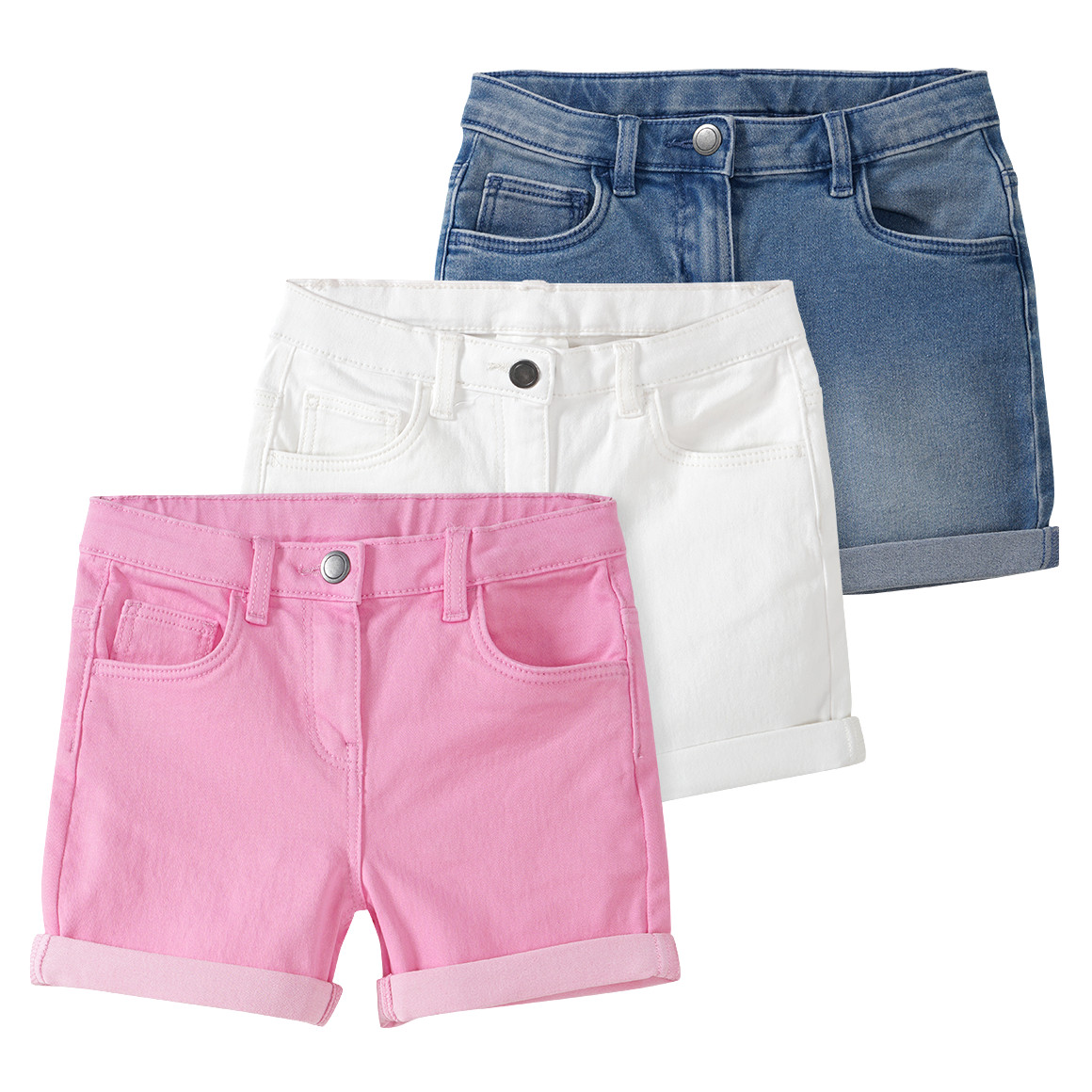 3 Mädchen Jeansshorts im Five-Pocket-Style von Topolino