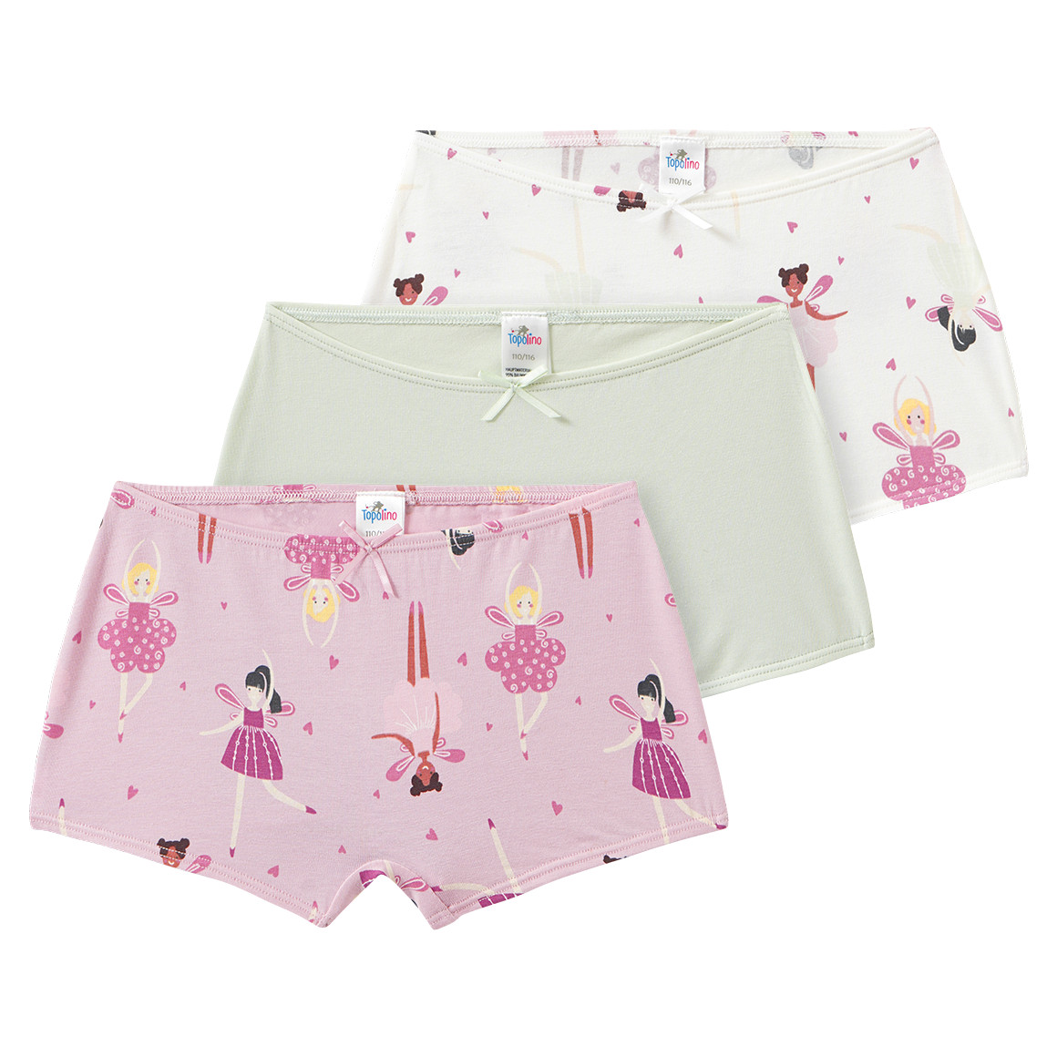 3 Mädchen Pantys mit Bio-Baumwolle 3 Mädchen Pantys mit Bio-Baumwolle von Topolino