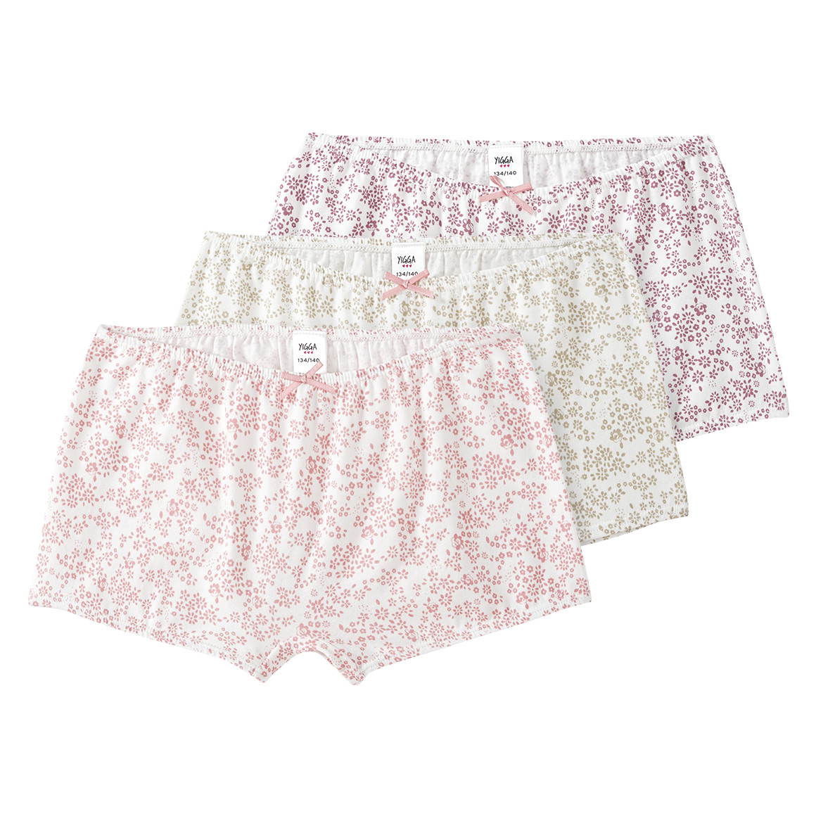 3 Mädchen Pantys mit Blumen-Allover von Topolino