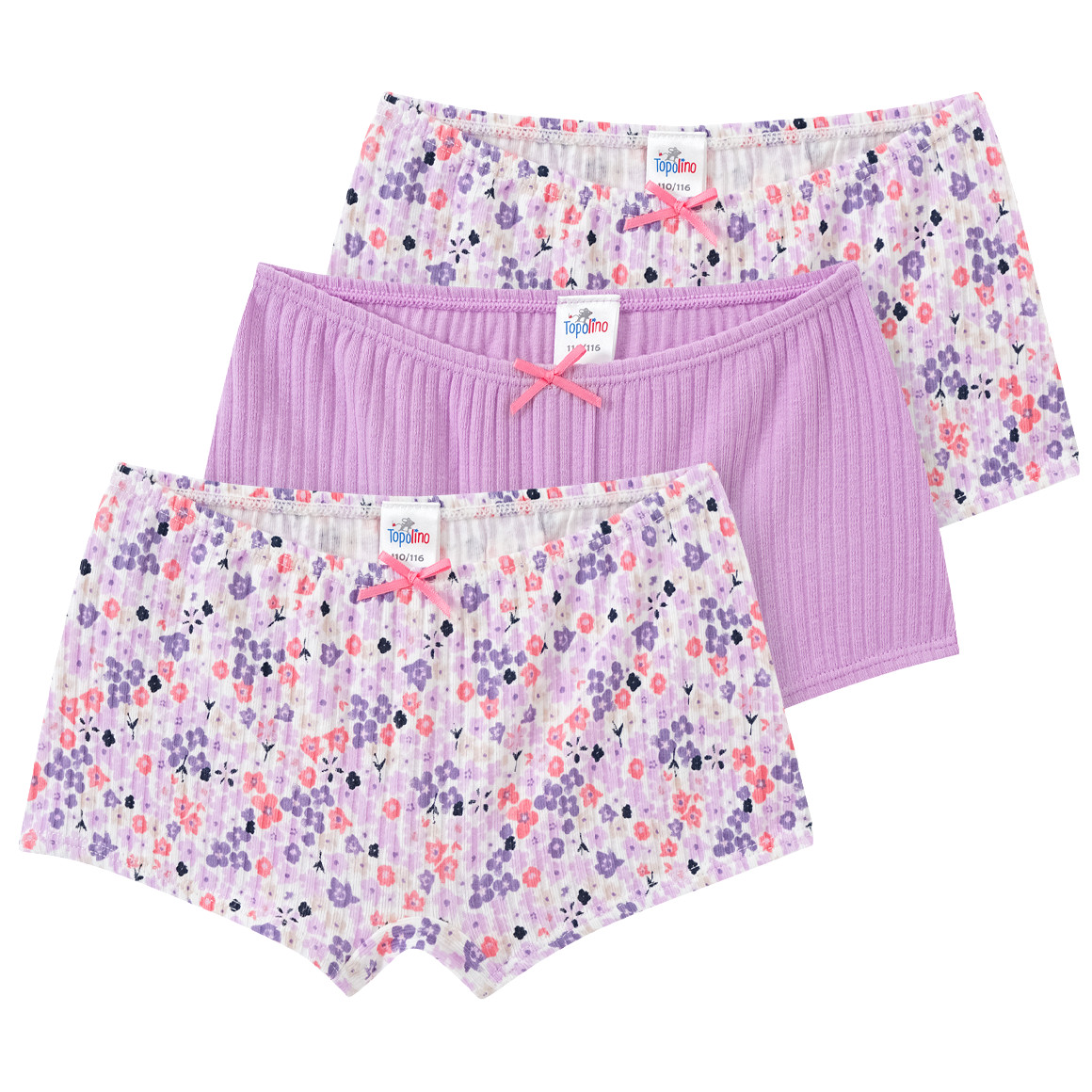 3 Mädchen Pantys mit Rippstruktur von Topolino