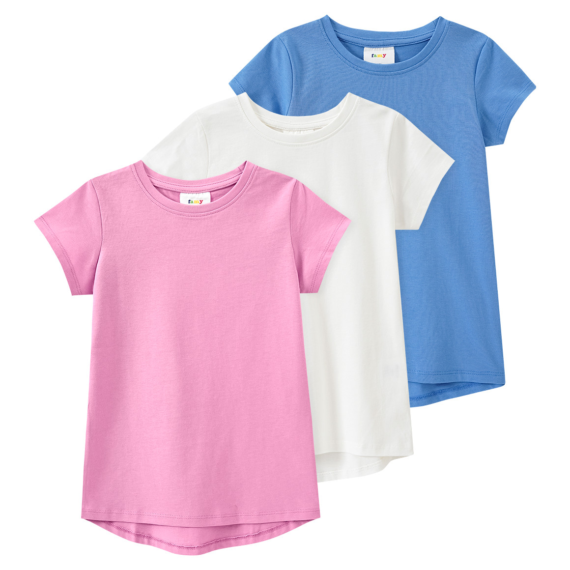3 Mädchen T-Shirts im Basic-Look von Topolino