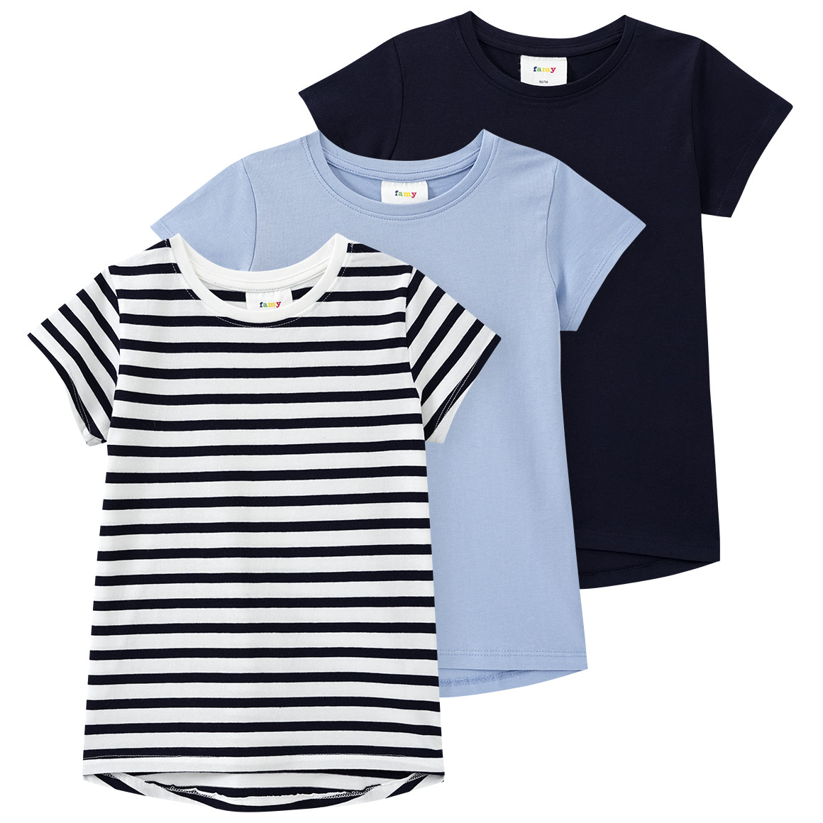 3 Mädchen T-Shirts im Basic-Look von Topolino