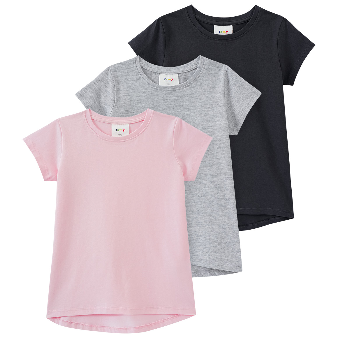 3 Mädchen T-Shirts im Basic-Look 3 Mädchen T-Shirts im Basic-Look von Topolino
