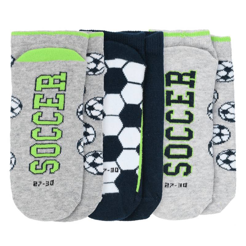 3 Paar Jungen Sneaker-Socken im Fußball-Look 3 Paar Jungen Sneaker-Socken im Fußball-Look von Topolino