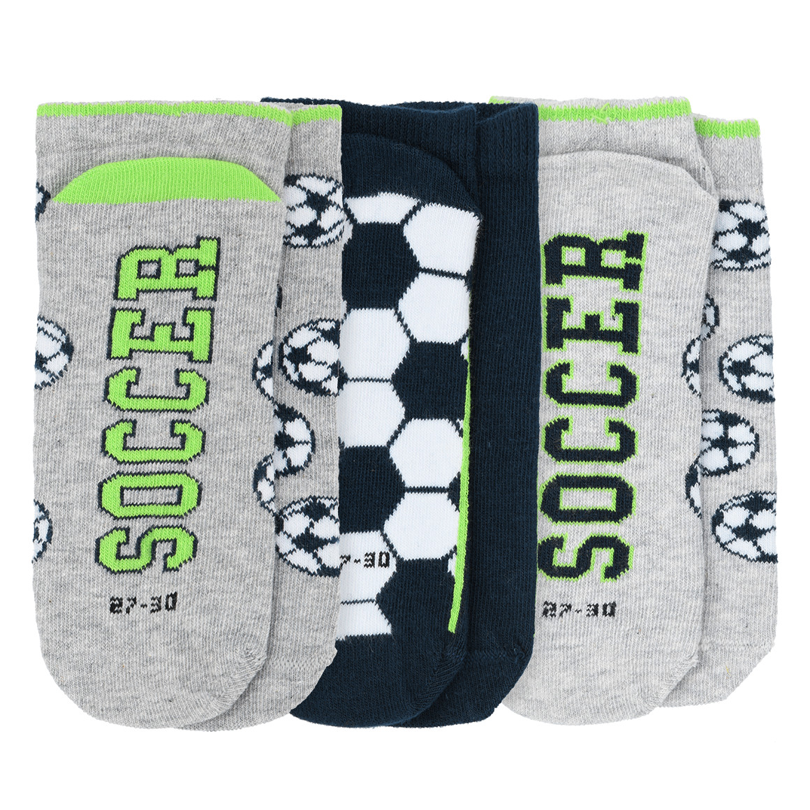 3 Paar Jungen Sneaker-Socken im Fußball-Look von Topolino
