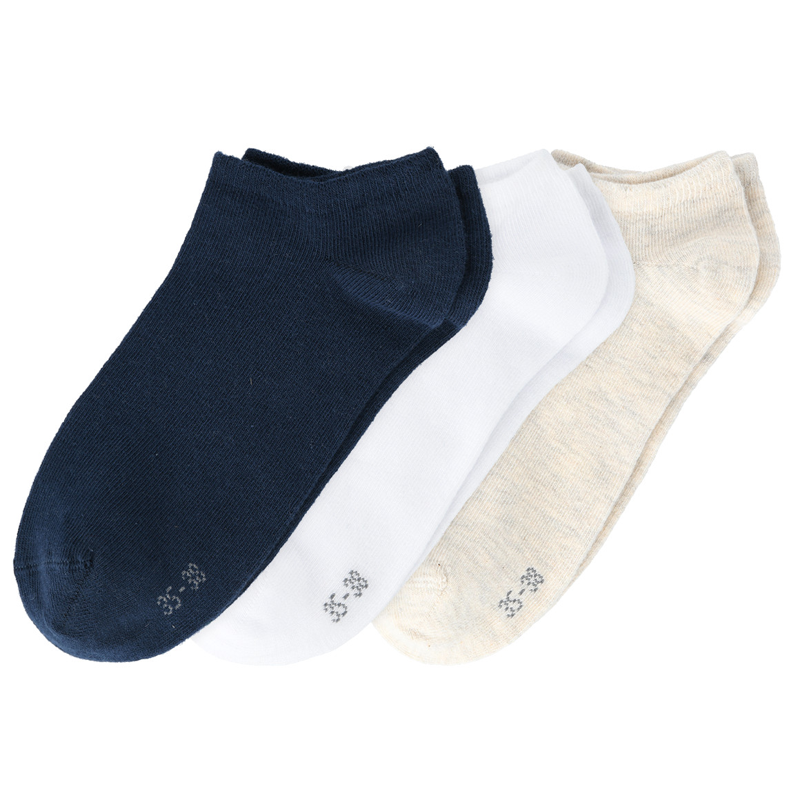 3 Paar Jungen Sneaker-Socken  in Unifarben von Topolino