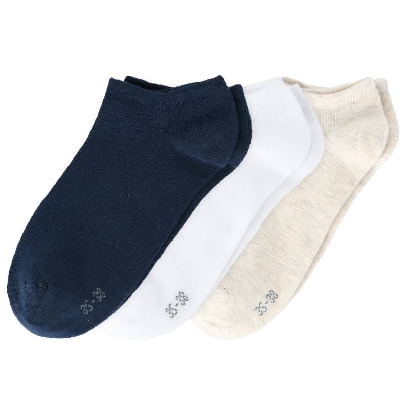 3 Paar Jungen Sneaker-Socken  in Unifarben von Topolino