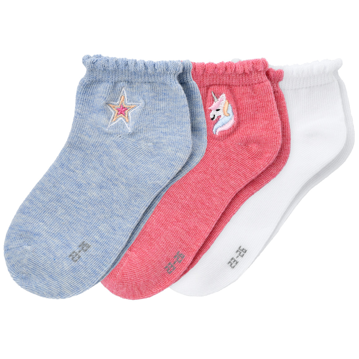 3 Paar Mädchen Sneacker-Socken im Set von Topolino