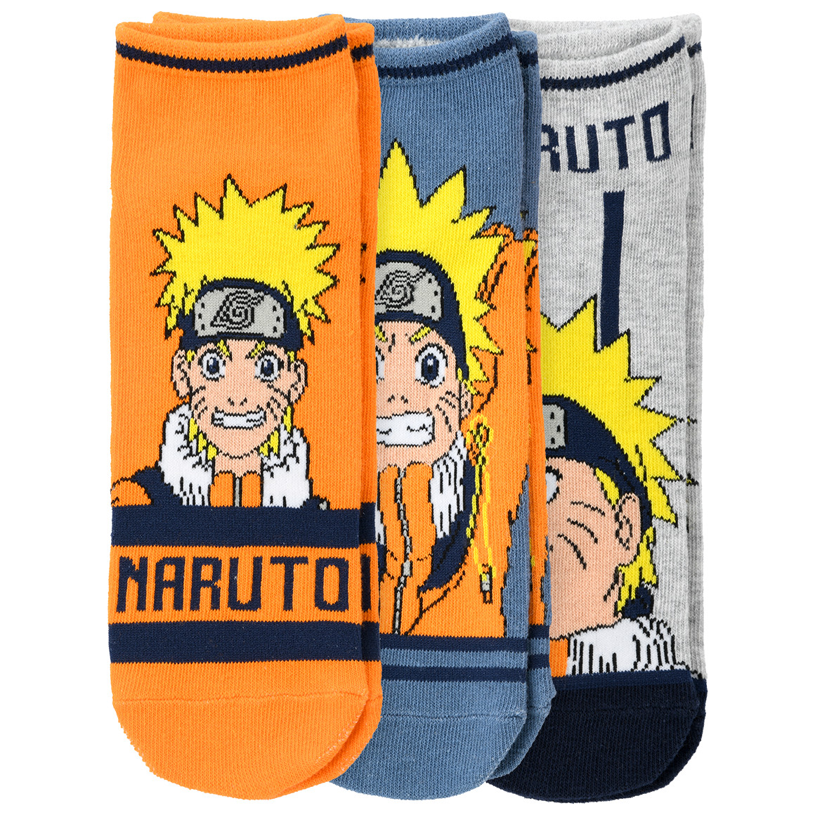 3 Paar Naruto Sneaker-Socken im Set 3 Paar Naruto Sneaker-Socken im Set von Topolino