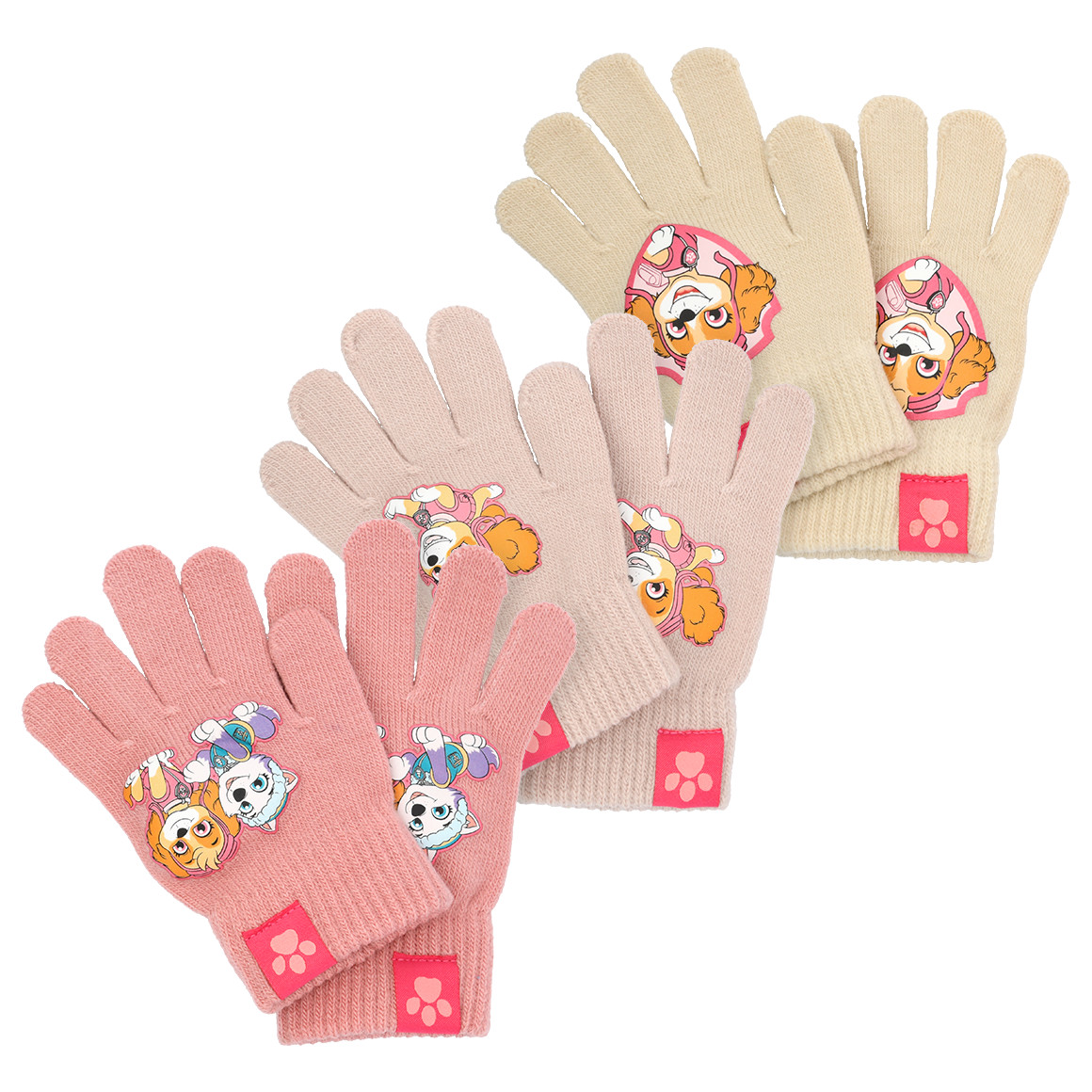 3 Paar PAW Patrol Handschuhe im Set von Topolino