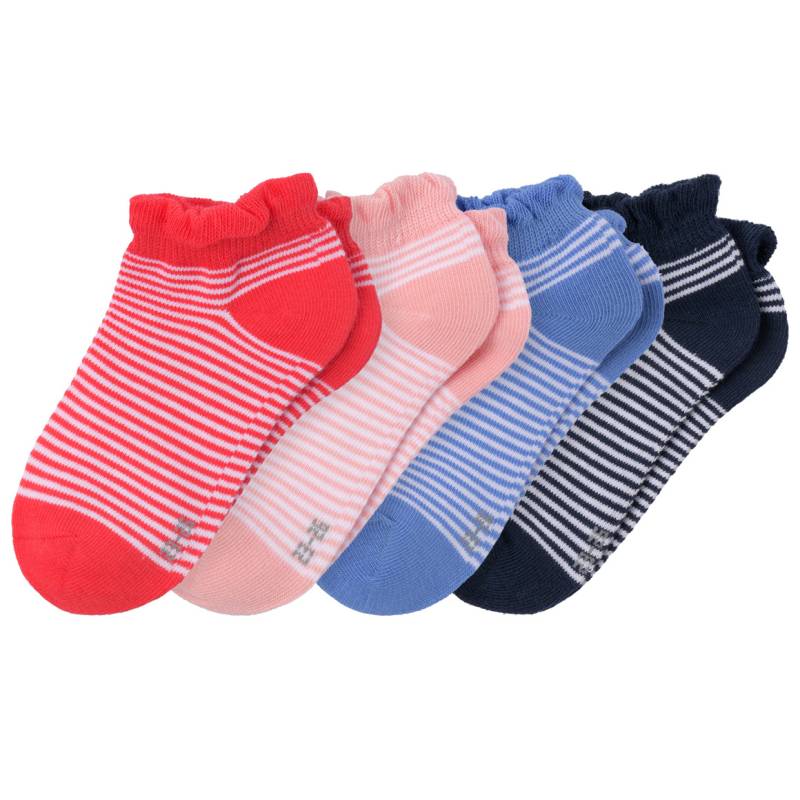 4 Paar Mädchen Sneaker-Socken mit Streifen von Topolino