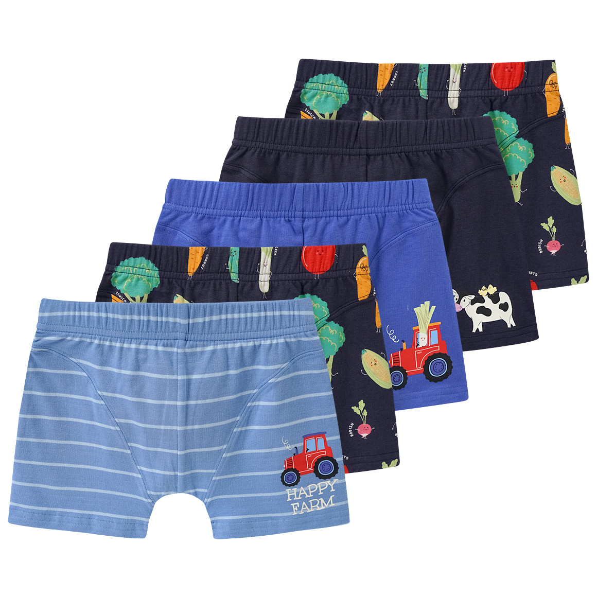 5 Jungen Boxer mit Bauernhof-Motiven 5 Jungen Boxer mit Bauernhof-Motiven von Topolino