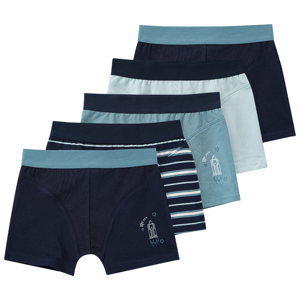 5 Jungen Boxer mit Bio-Baumwolle 5 Jungen Boxer mit Bio-Baumwolle von Topolino