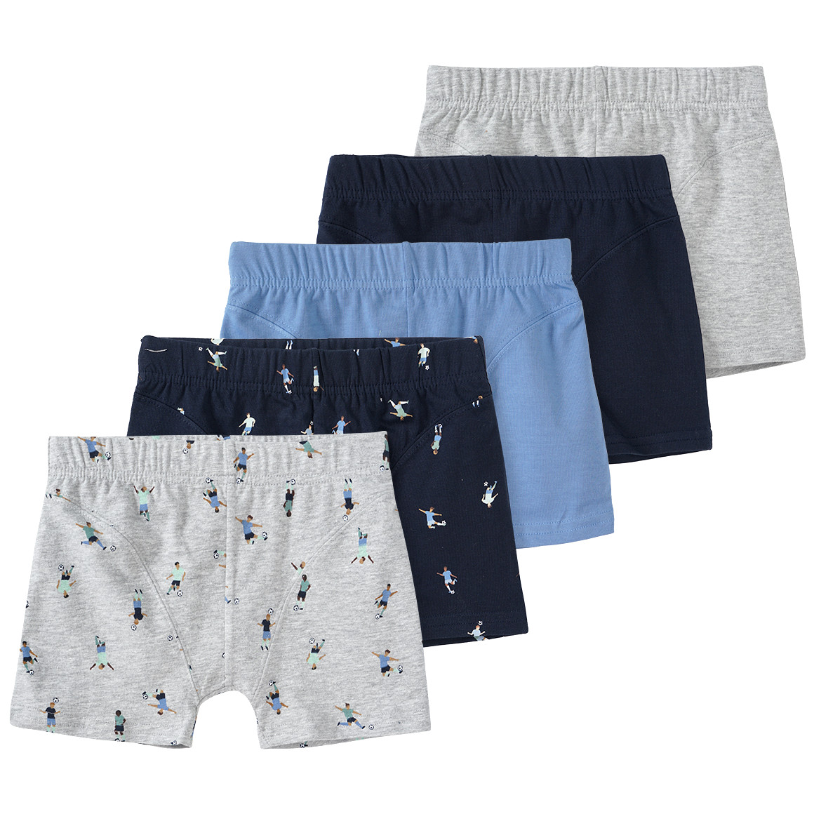 5 Jungen Boxer mit Fußball-Motiv von Topolino