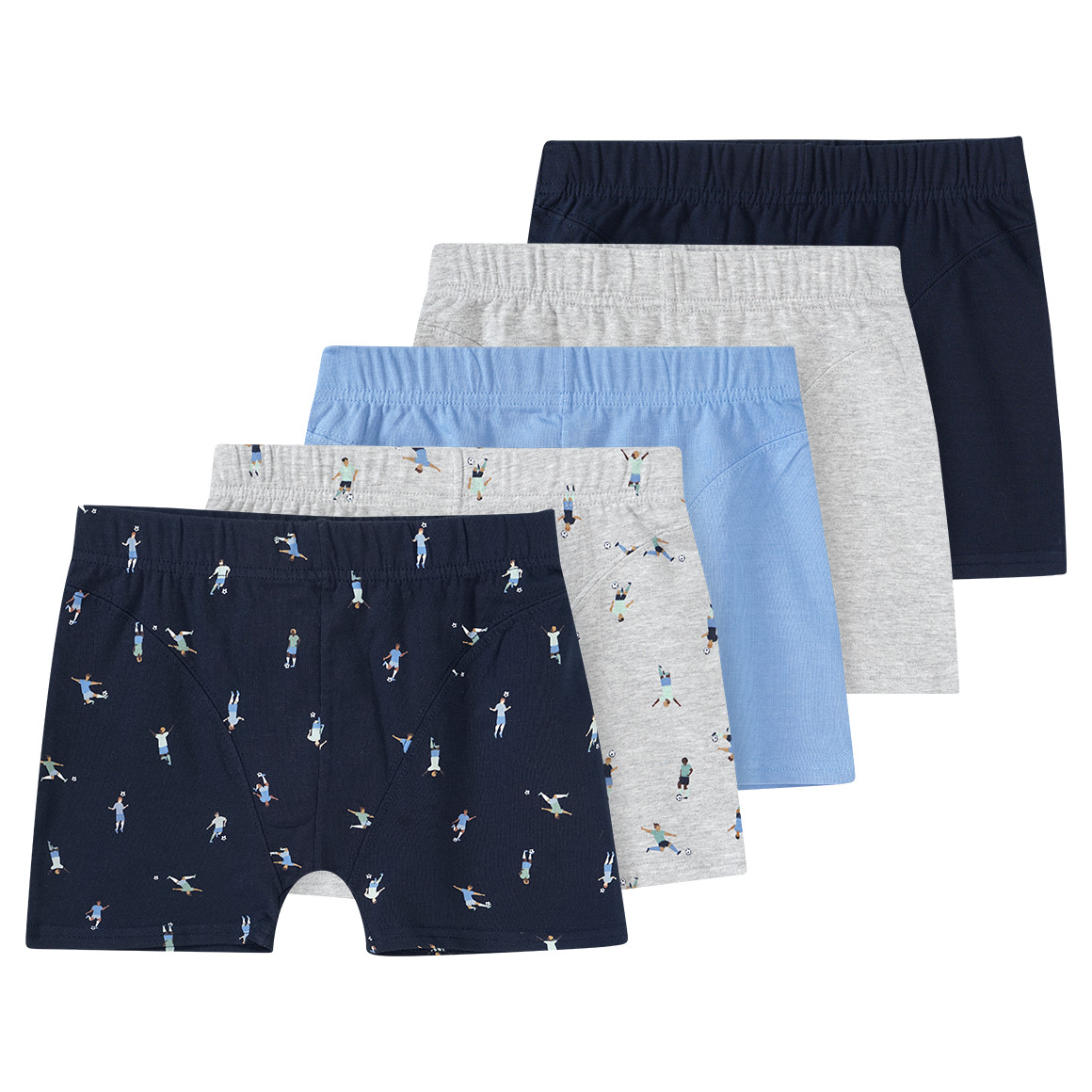 5 Jungen Boxer mit Fußball-Motiven von Topolino